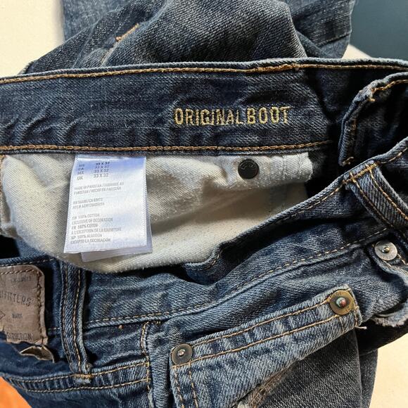 AEO American Eagle Mens Denim Jeans Original Boot 34 x 31 Distressed 100% Cotton - Picture 5 of 6